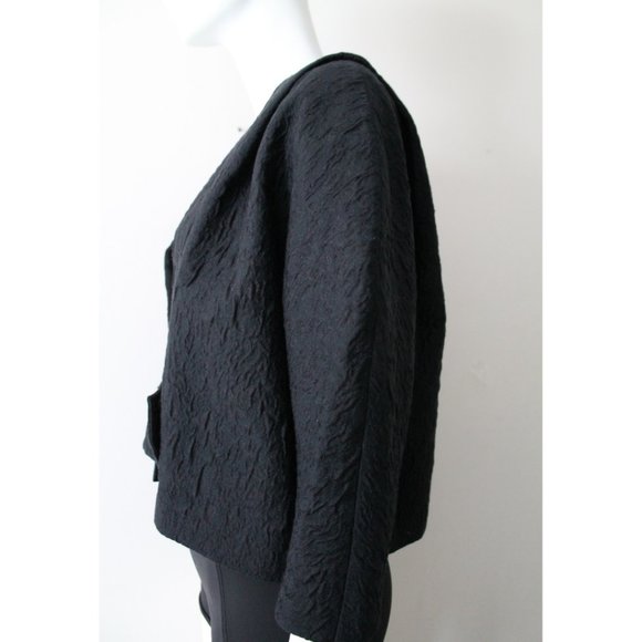 Giambattista Valli 3/4-Balloon Sleeve Textured Jacket Size US 10 Large - Picture 4 of 9